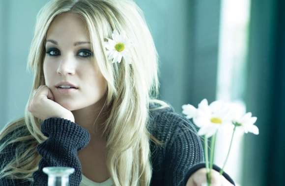 Carrie Underwood with Flowers