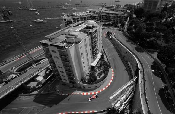 Formula 1 Track Aerial View