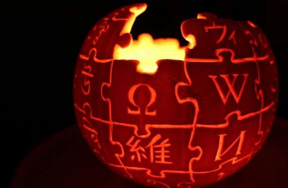 Wikipedia Logo Jack o lantern