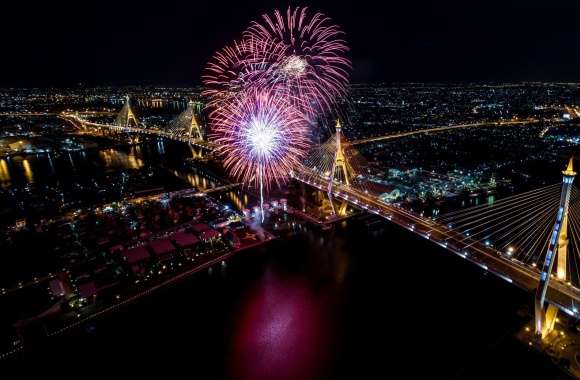Fireworks Aerial View