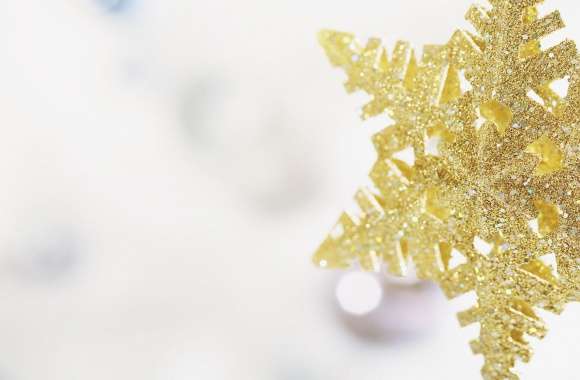 New Year Gold Snowflake