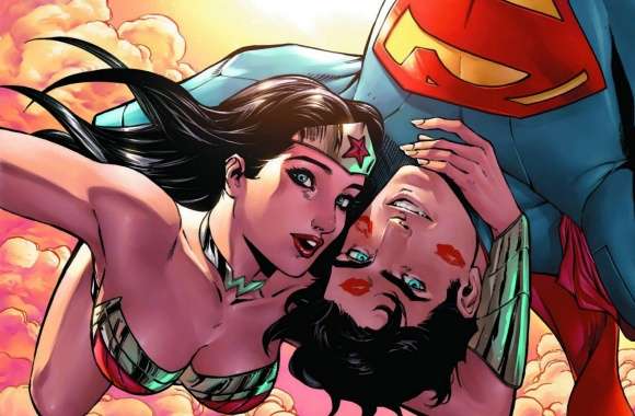 Superman and Wonder Woman Selfie