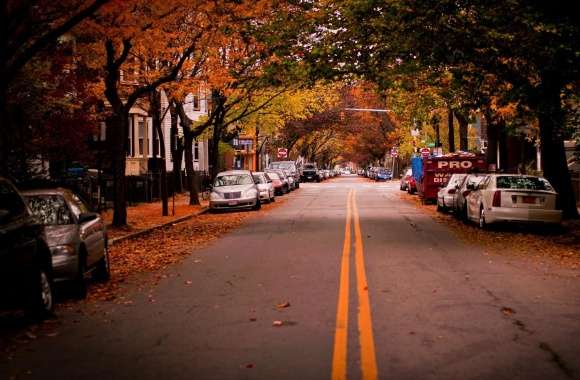 American Town, Autumn wallpapers hd quality