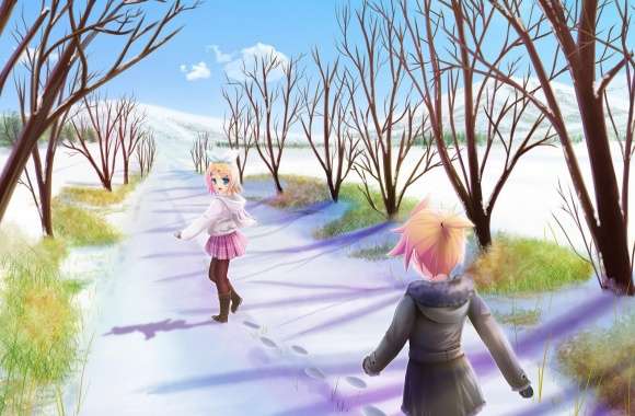 Anime Winter Scene