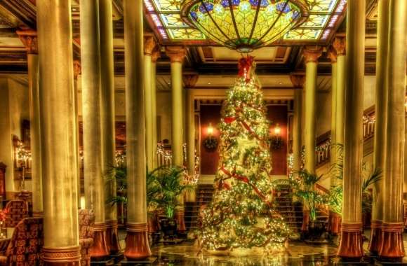 Christmas - Driskill Hotel Lobby, Texas
