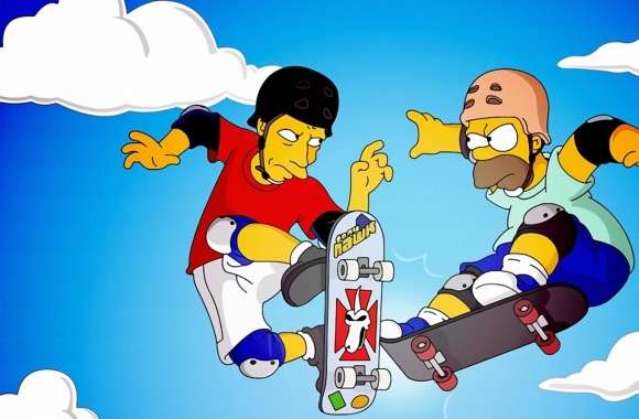 Homer And Tony Hawk wallpapers hd quality