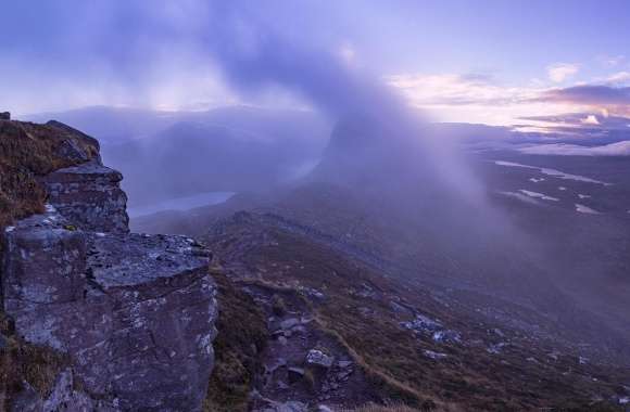 Man, Morning Mist, Mountain, Scotland