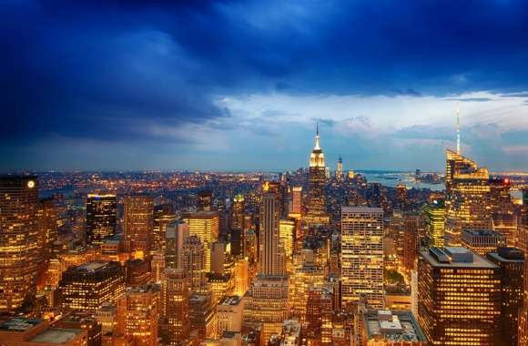 Manhattan Empire State Building Evening wallpapers hd quality