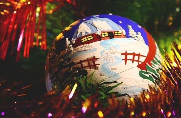 Painted Christmas Ball wallpapers hd quality
