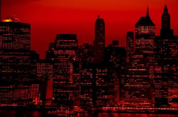 Red Sky At Night New York City wallpapers hd quality