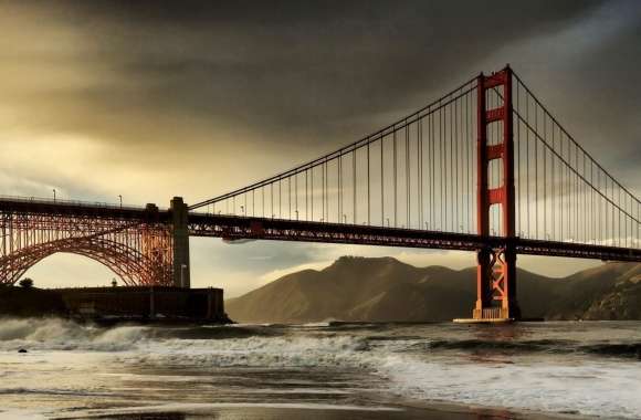 San Francisco Bridge HDR Tone Mapped wallpapers hd quality
