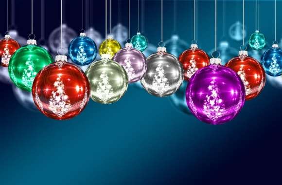 Colorful Christmas Balls