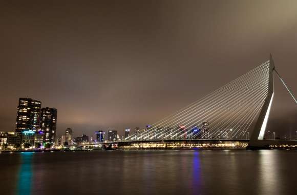 Erasmus Bridge, Rotterdam, The Netherlands wallpapers hd quality