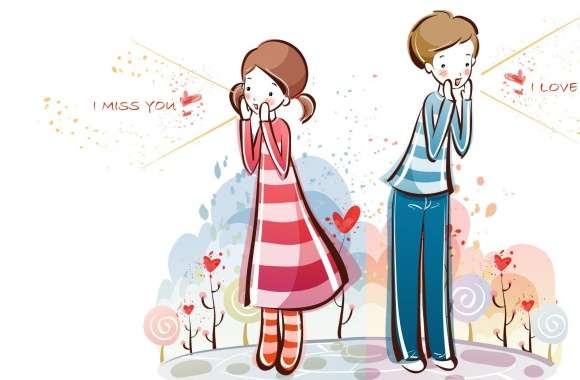 I Love You, Valentines Day Illustration