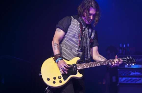 Johnny Depp Playing Guitar wallpapers hd quality