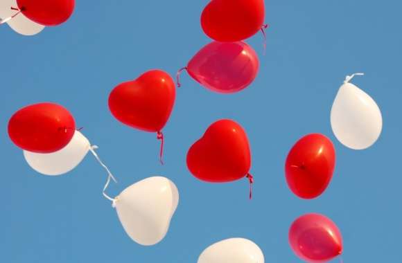 Valentines Day Heart Balloons wallpapers hd quality