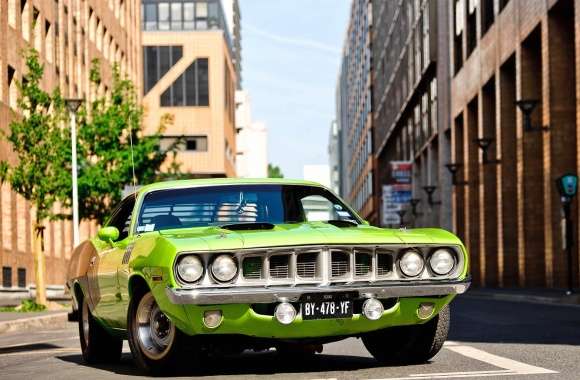 1971 Plymouth Barracuda in the city