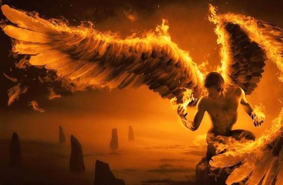 Fired angel man wallpapers hd quality