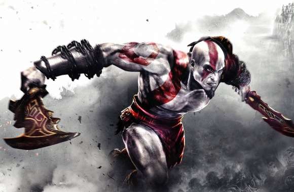 Kratos with a sword - God of War
