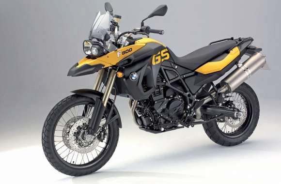 Yellow BMW F800GS front side view wallpapers hd quality