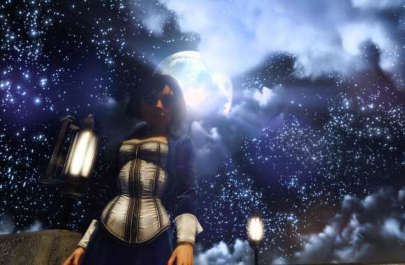BioShock Infinite Elizabeth and the starry sky wallpapers hd quality