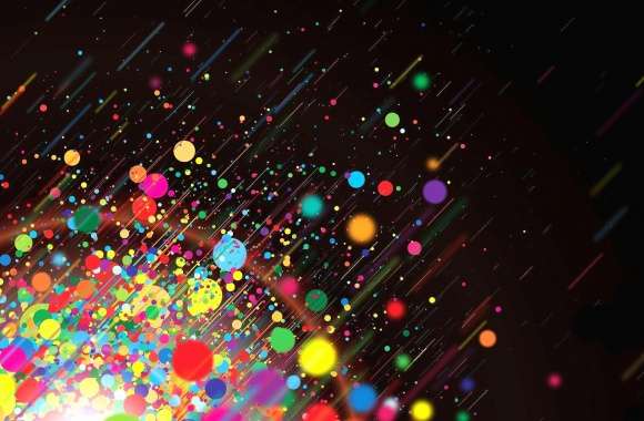 Colour bubbles line laser abstract digital