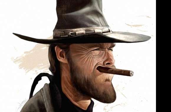 funny clint eastwood caricature wallpapers hd quality