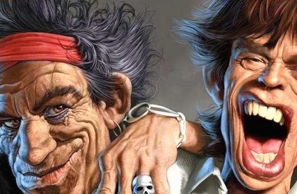 Funny rolling stones caricature mick jagger wallpapers hd quality