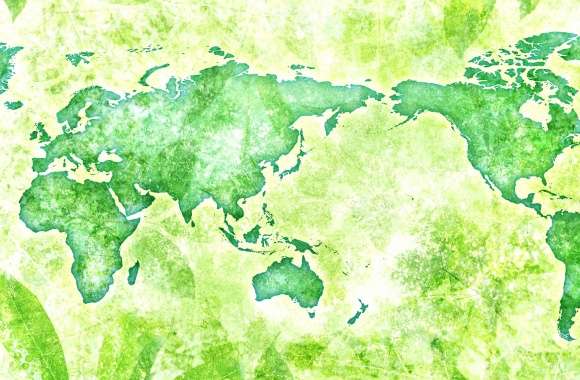 Green map of the world