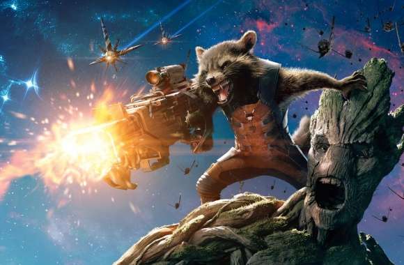 Guardians Of The Galaxy Groot And Rocket Raccoon
