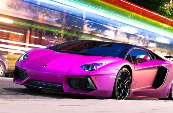 Lamborghini aventador pink