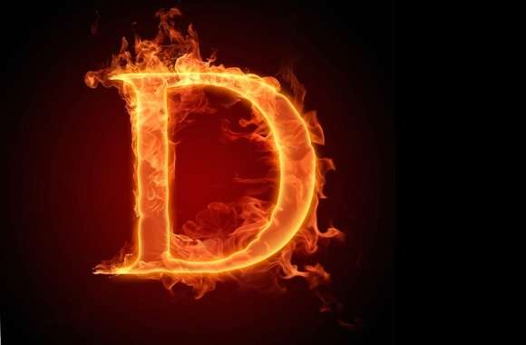 Letter D In Fire Hd wallpapers hd quality