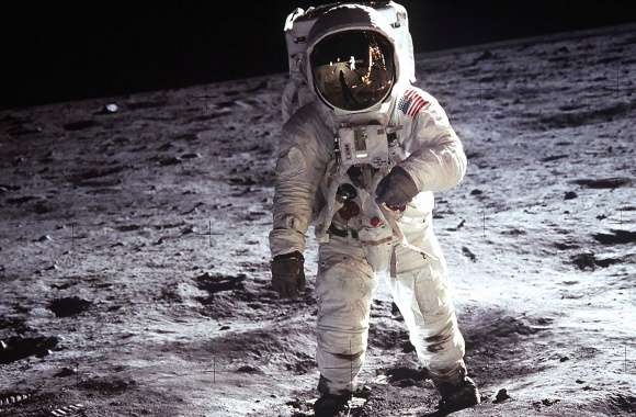 Neil armstrong in the moon