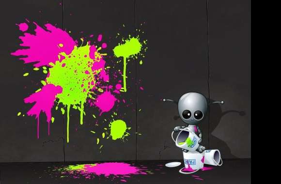 Robot painter digital wallpapers hd quality