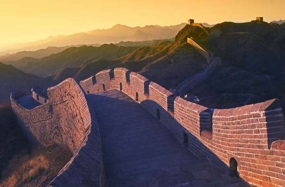 Sunset great wall china wallpapers hd quality