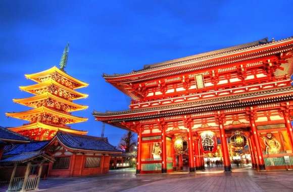 Temple in tokyo japan wallpapers hd quality