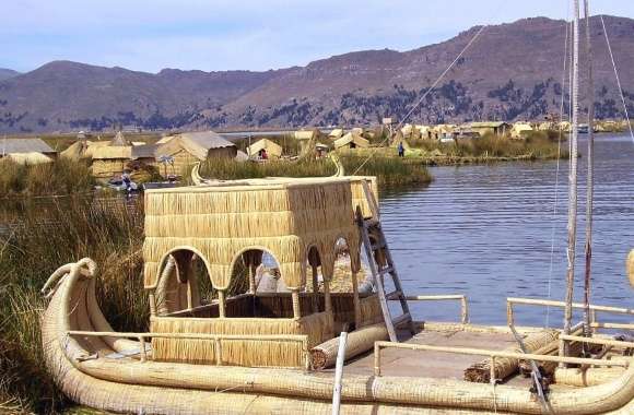 Titicaca lake boat wallpapers hd quality