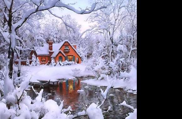 Winter House wallpapers hd quality