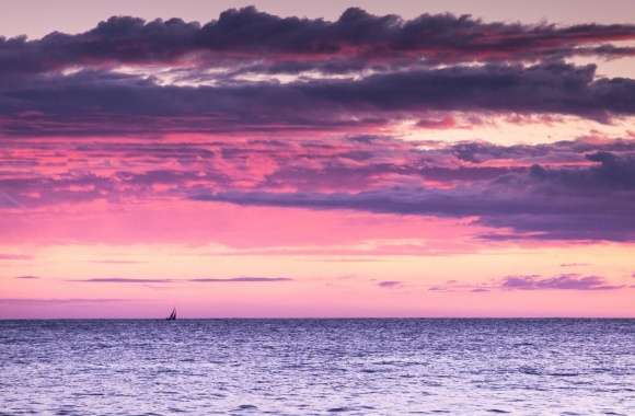 Mediterranean Sea, Pink Sunset
