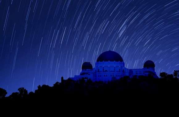 Griffith Observatory at Night, Star Trails