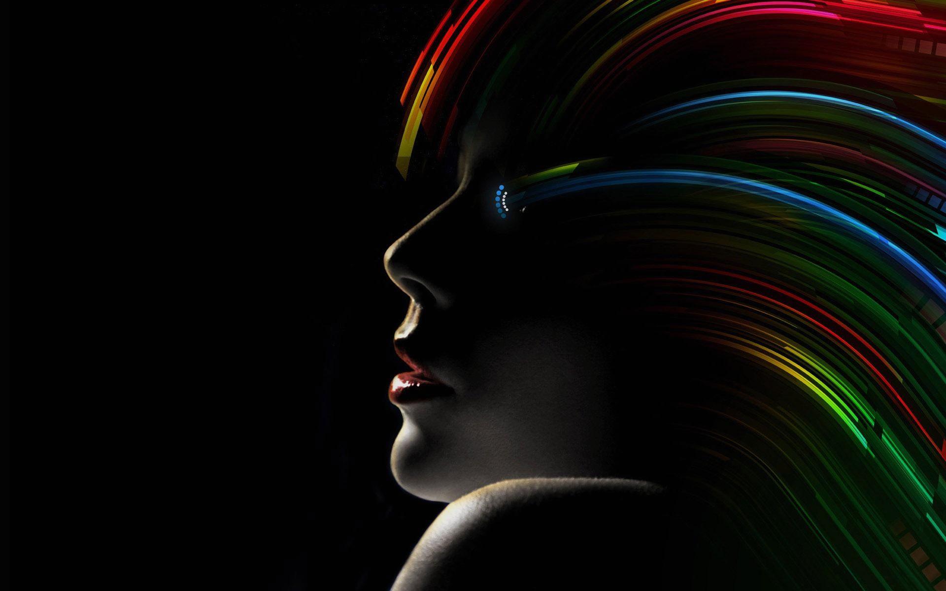 Abstract Girl at 640 x 1136 iPhone 5 size wallpapers HD quality