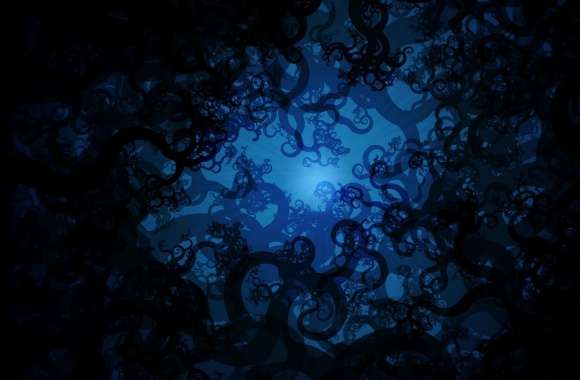 Black swirls in the blue light wallpapers hd quality