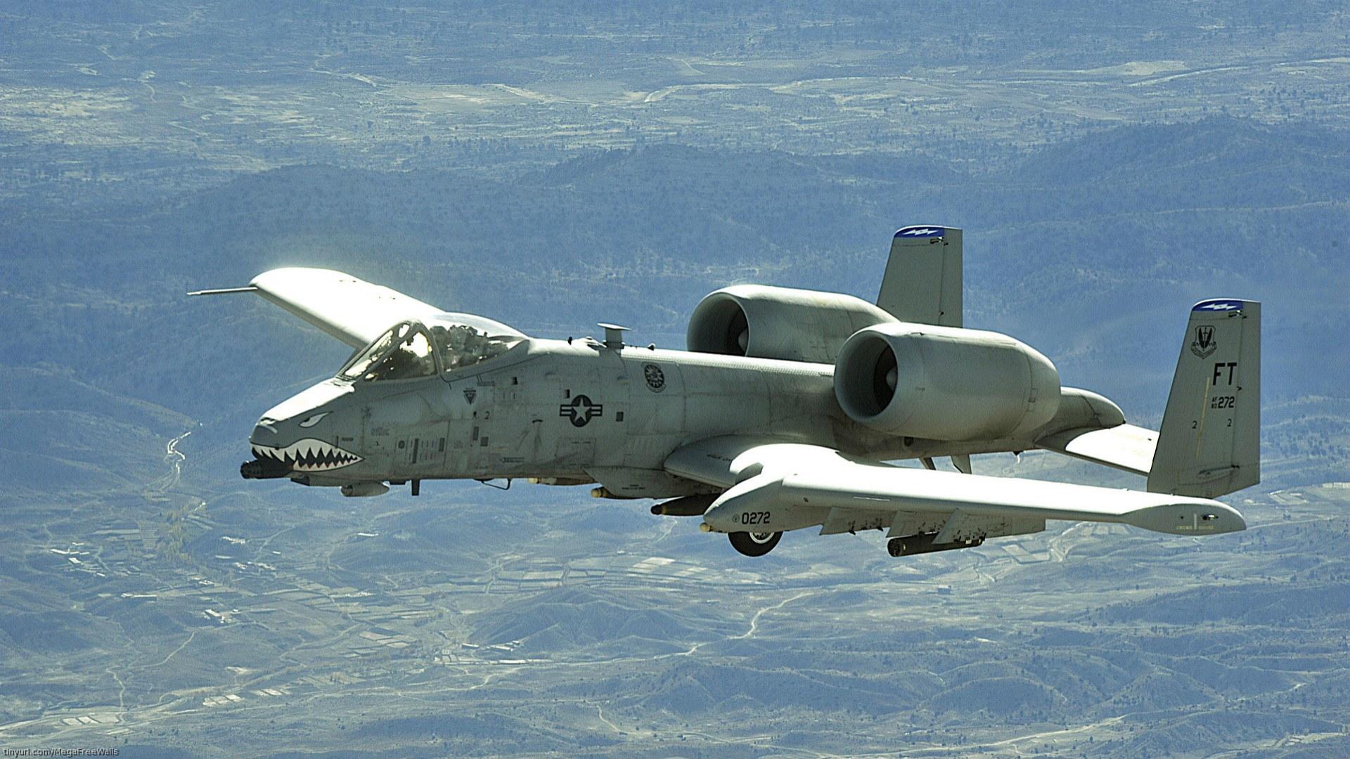 Военный самолет Fairchild Republic A-10 Thunderbolt USAF США ВВС загрузить