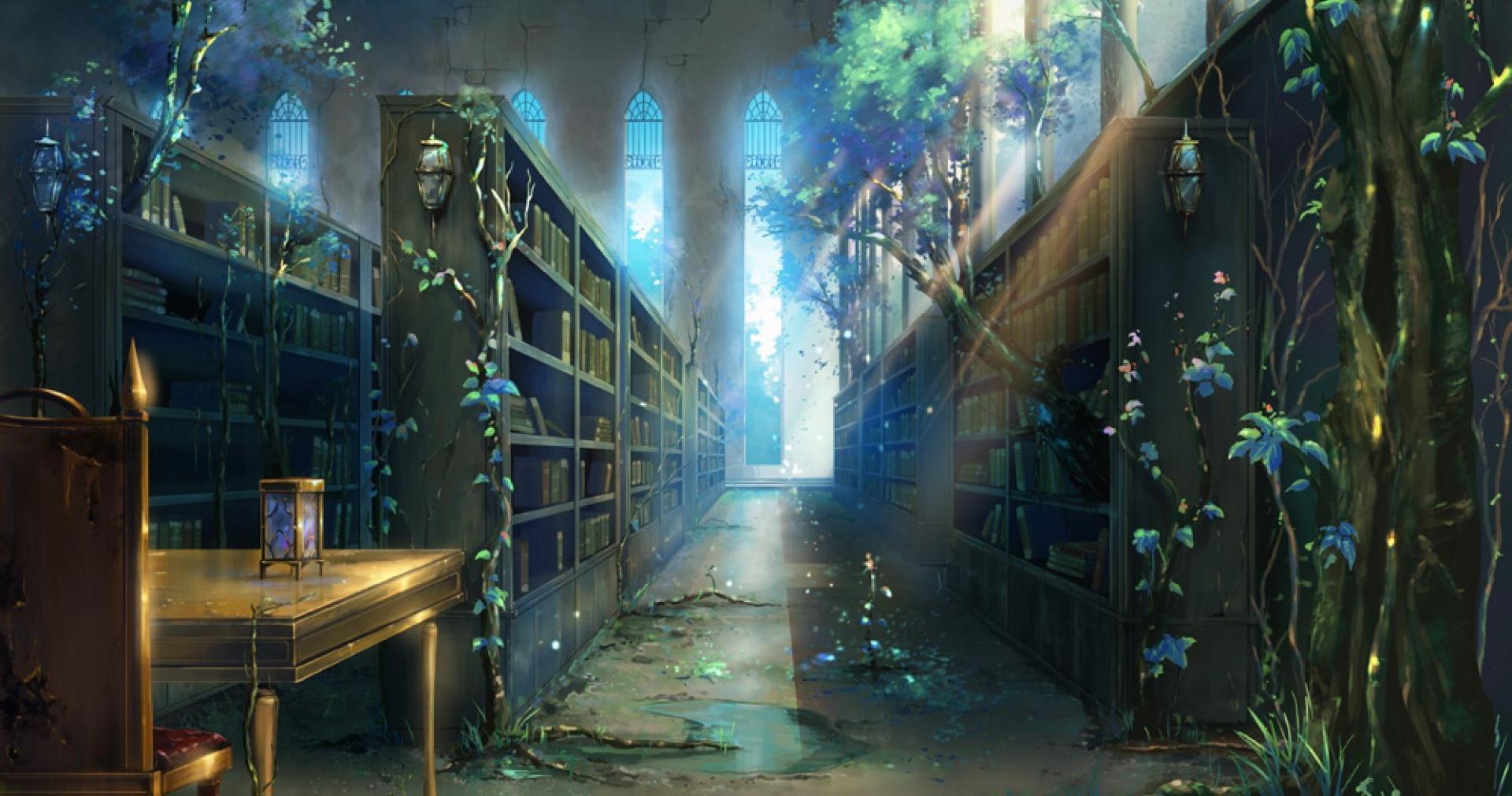 Abandoned library at 640 x 960 iPhone 4 size wallpapers HD quality