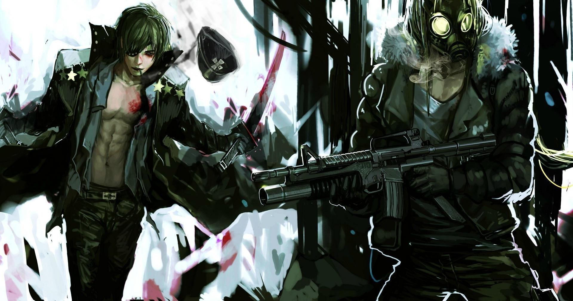 Anarchist anime guys at 1600 x 1200 size wallpapers HD quality