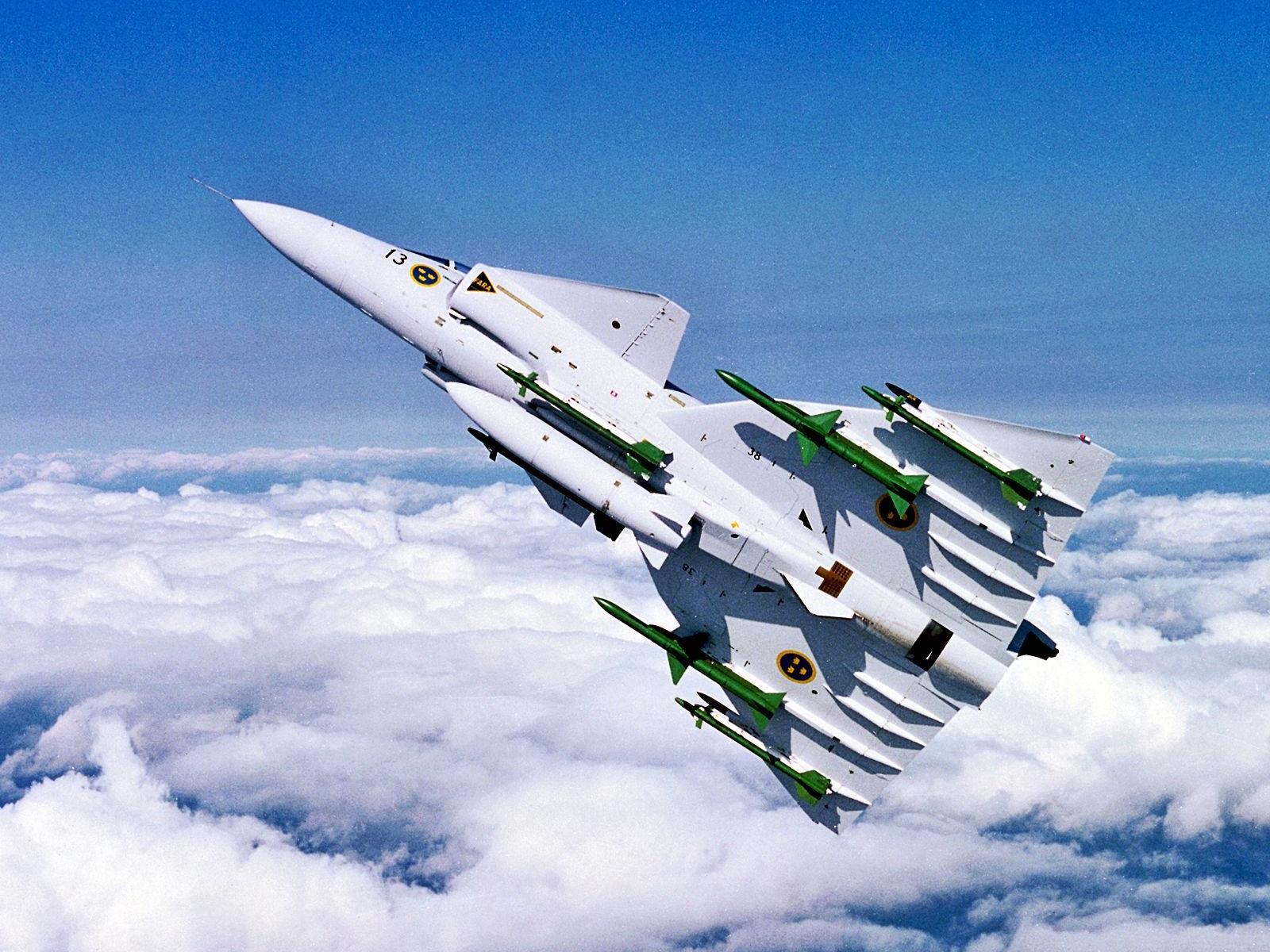 Saab 37 Viggen at 640 x 1136 iPhone 5 size wallpapers HD quality