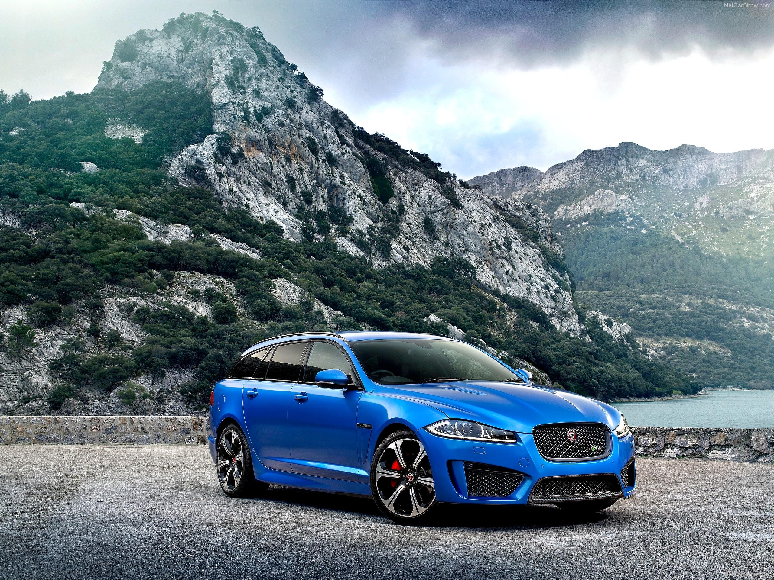 синий автомобиль Jaguar XFR-S blue car THE бесплатно