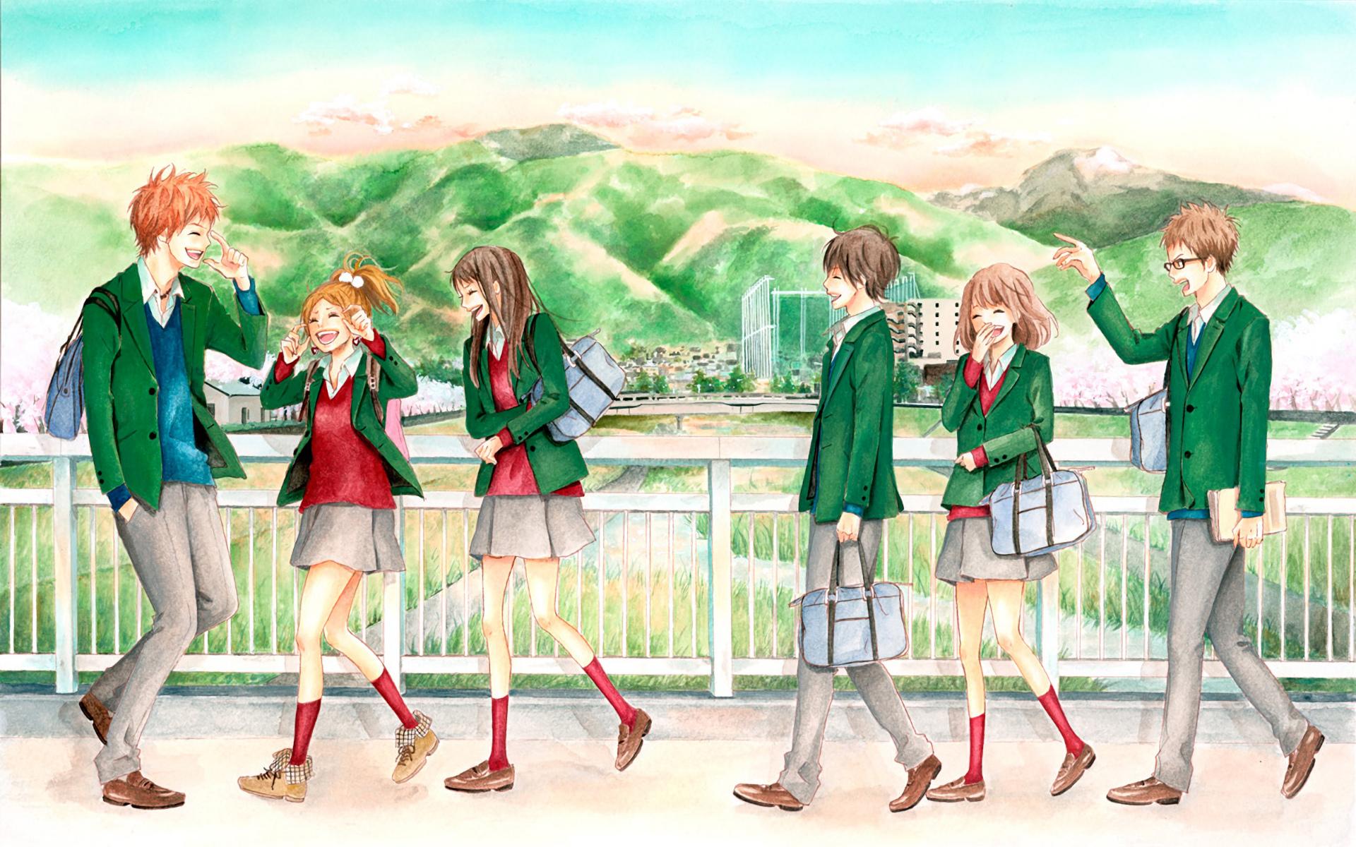 Orange Anime at 1024 x 1024 iPad size wallpapers HD quality