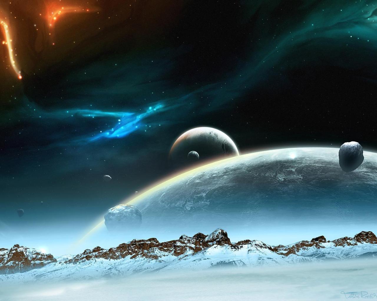 Planet Rise at 1152 x 864 size wallpapers HD quality