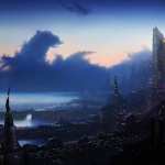 City Sci Fi background